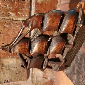 Old Ironsides Vintage Bookend Decoration Iron Work